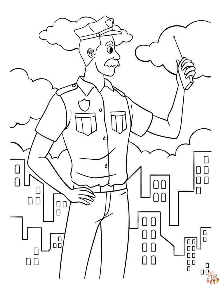 Coloriage Policiers