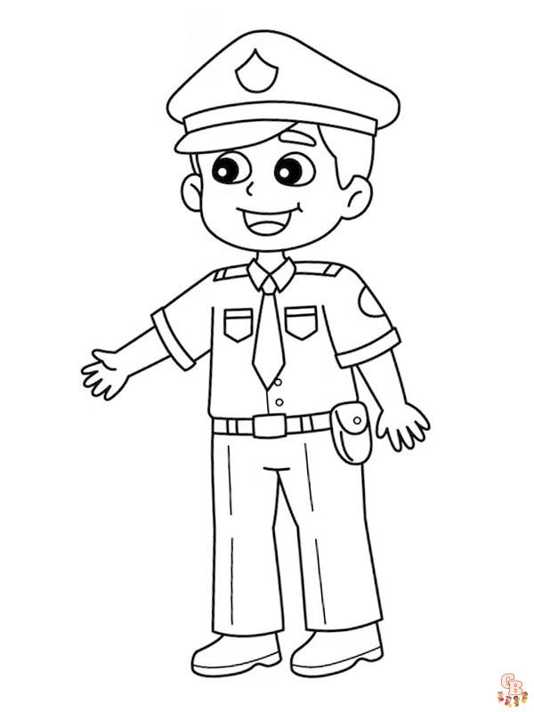 Coloriage Policiers