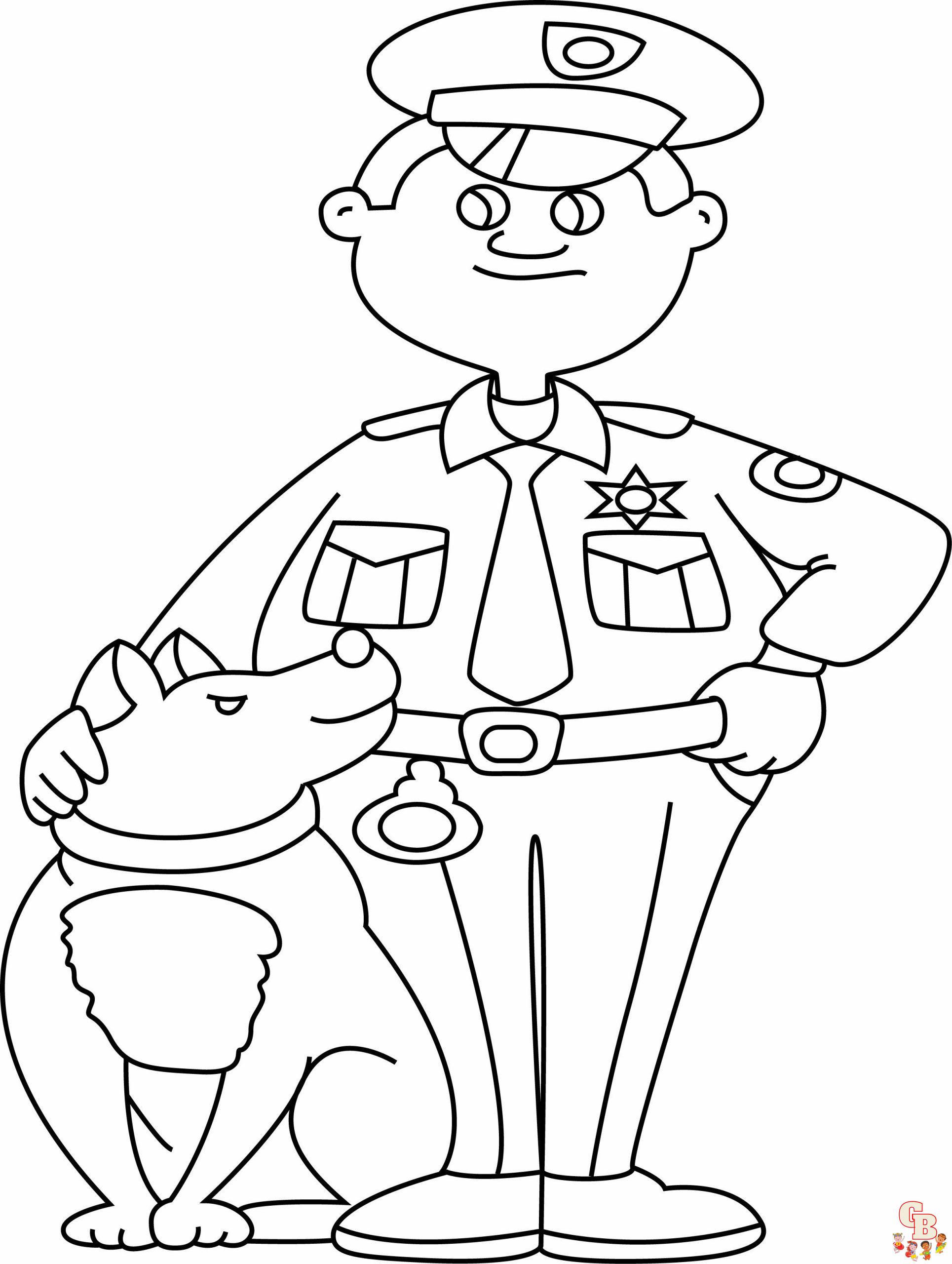 Coloriage Policiers