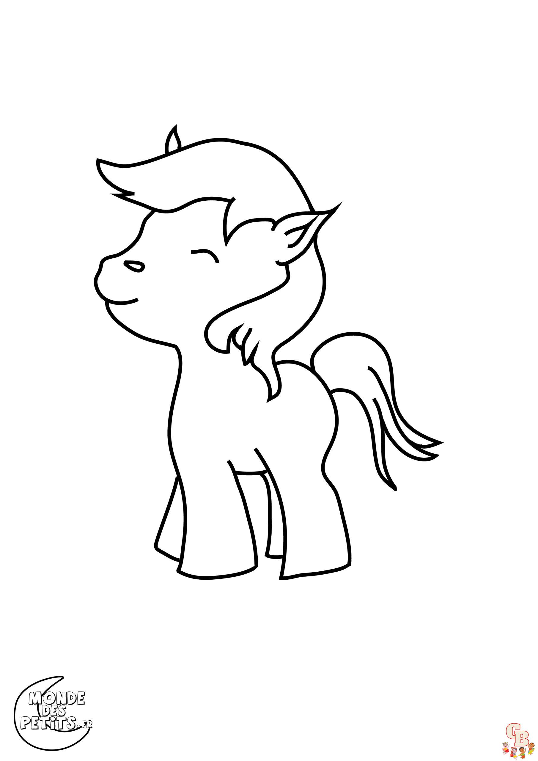 Coloriage Poney