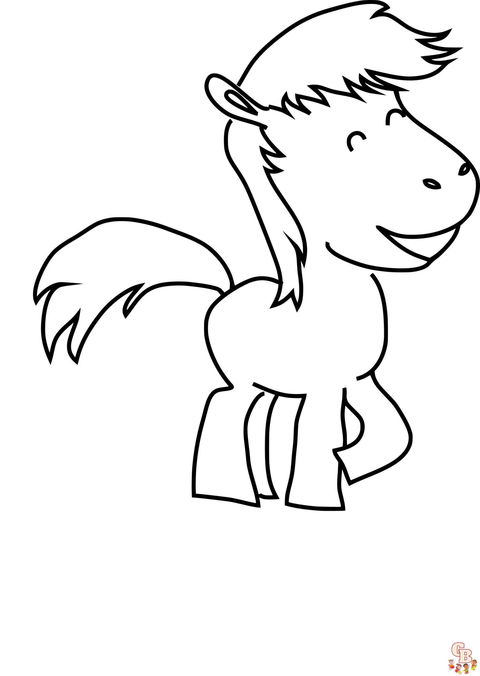 Coloriage Poney