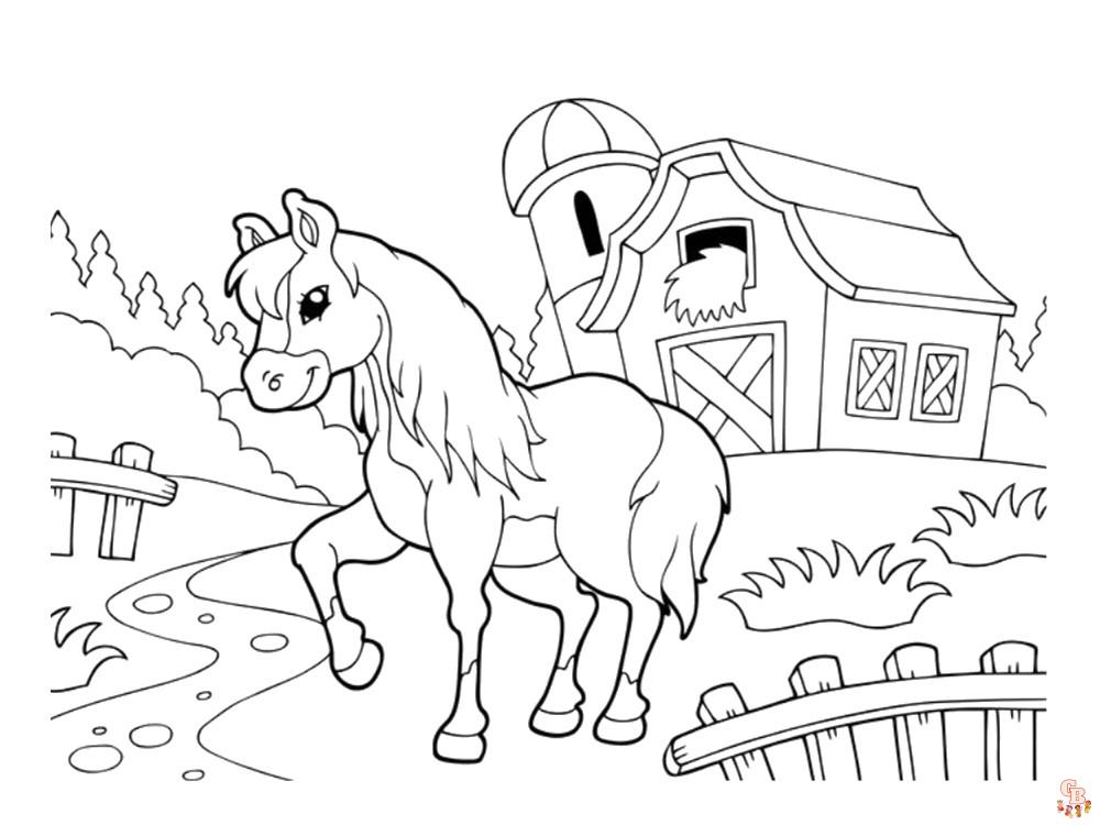 Coloriage Poney