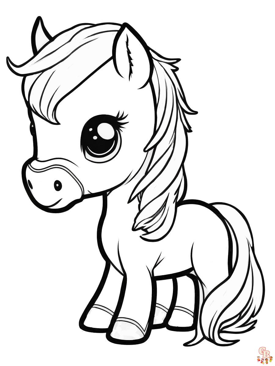 Coloriage Poney