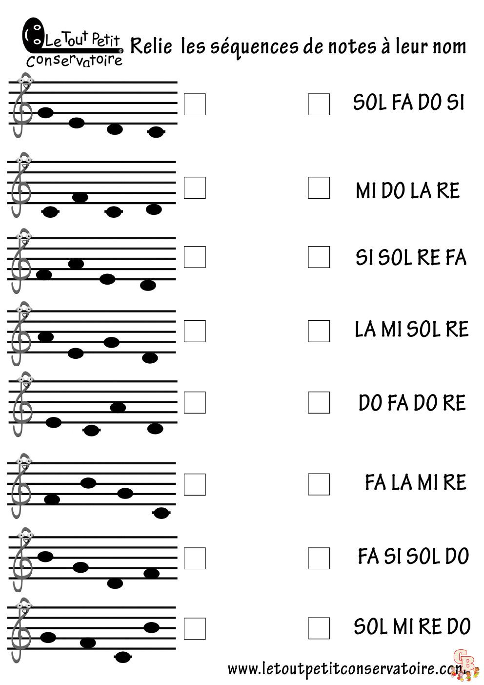 Coloriage Portees de notes