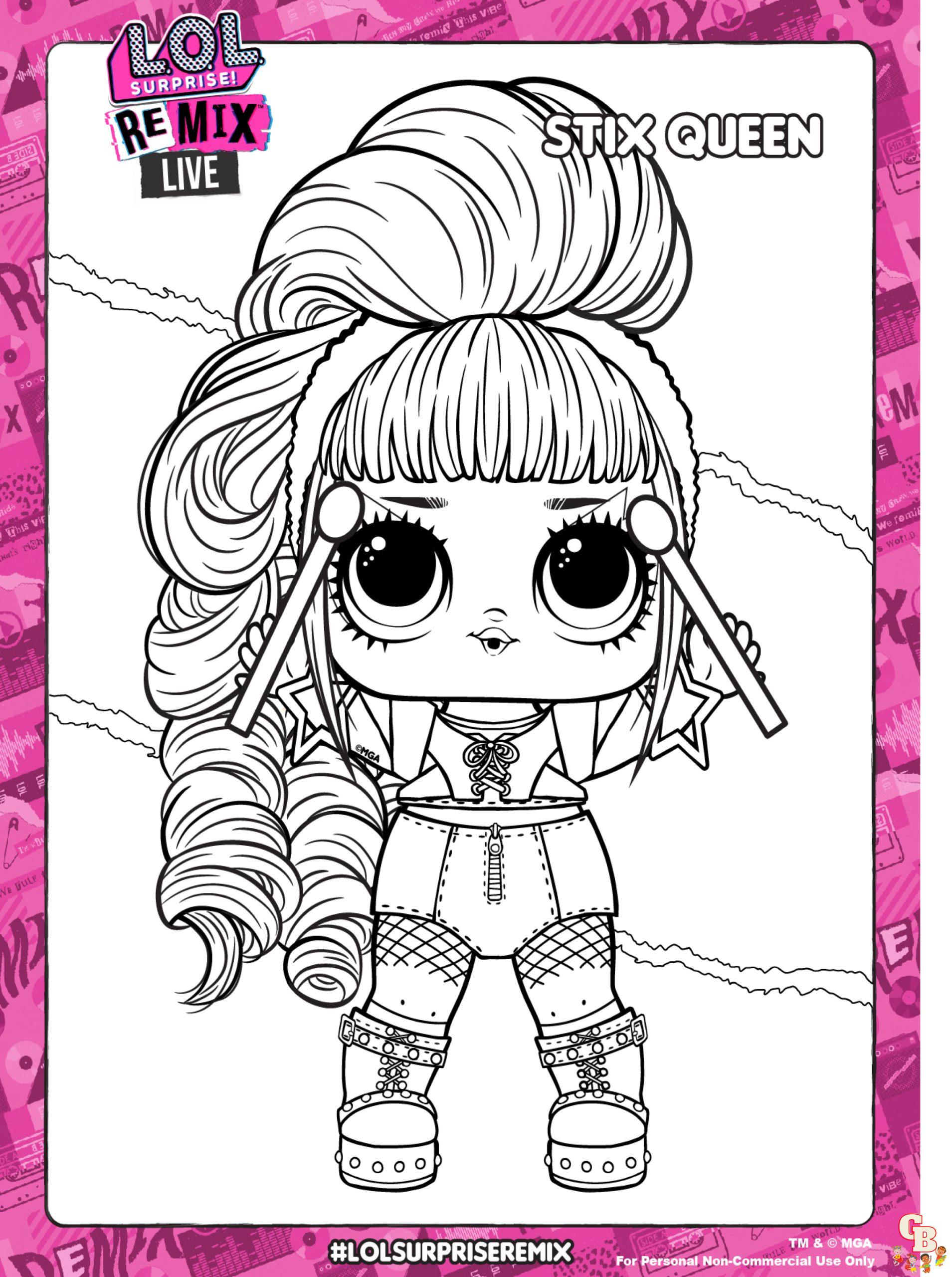 Coloriage Poupee Lol Surprise Remix