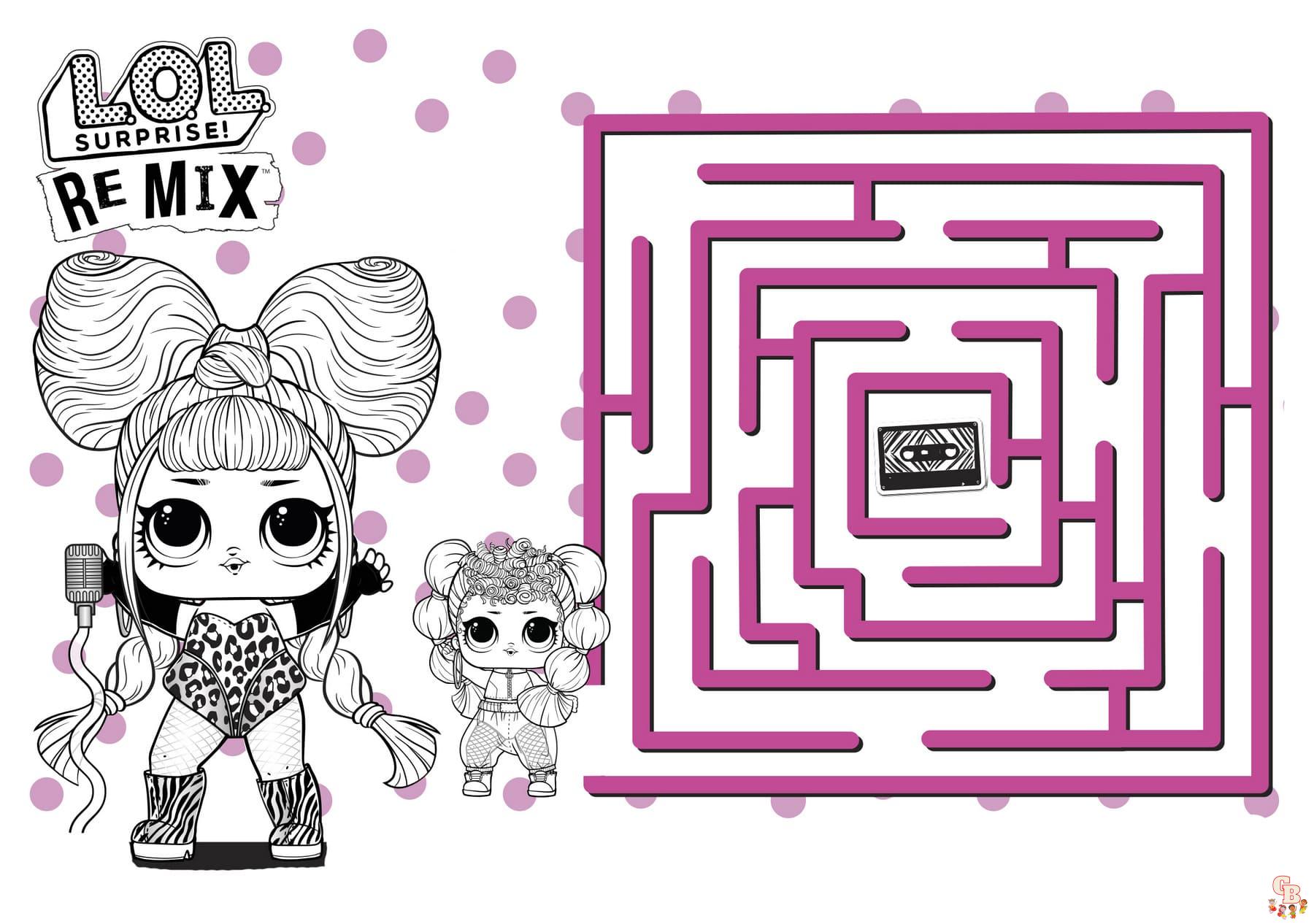 Coloriage Poupee Lol Surprise Remix