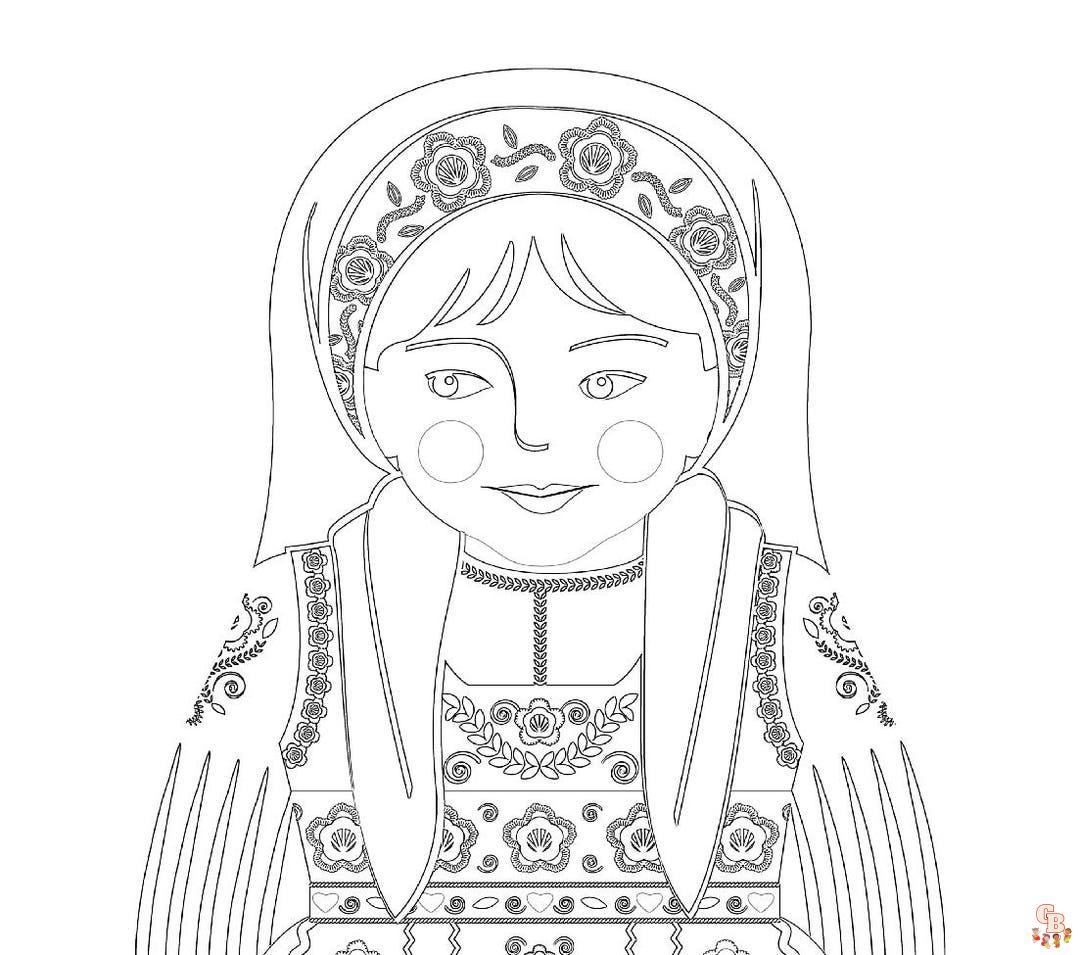 Coloriage Poupee Russe Matryoshka