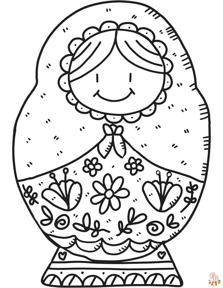 Coloriage Poupee Russe Matryoshka