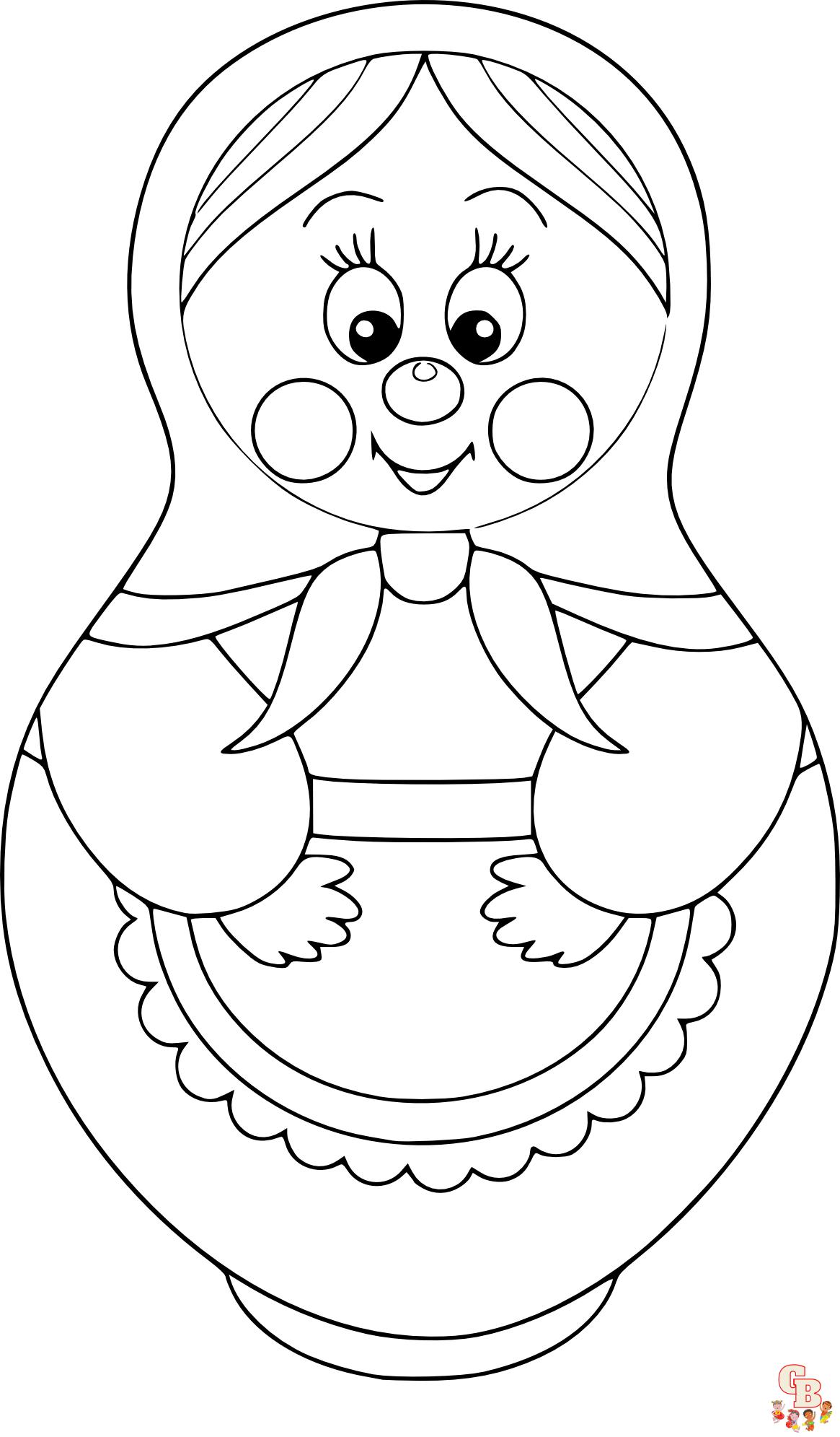 Coloriage Poupee Russe Matryoshka