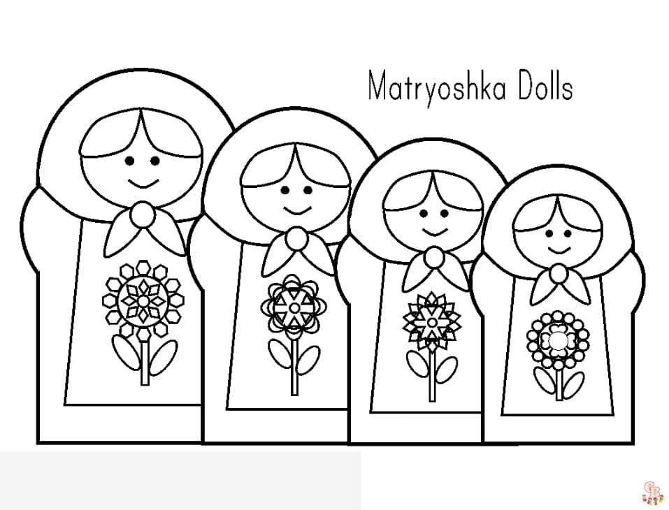 Coloriage Poupee Russe Matryoshka