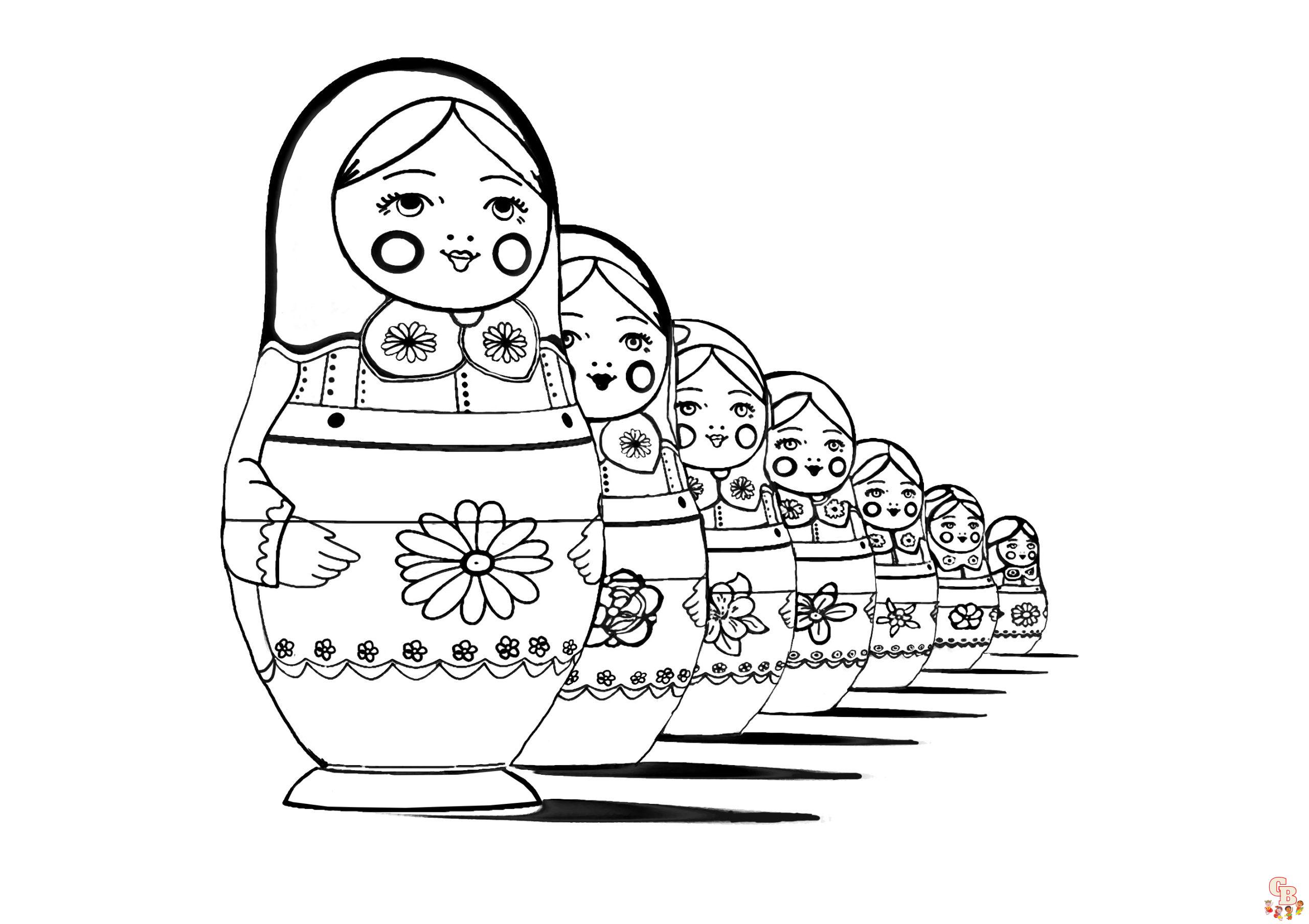 Coloriage Poupee Russe Matryoshka