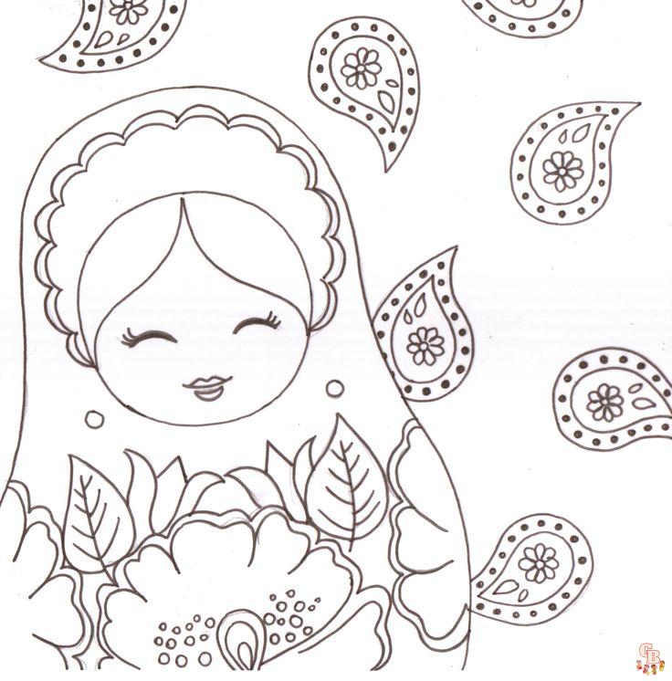 Coloriage Poupee Russe Matryoshka