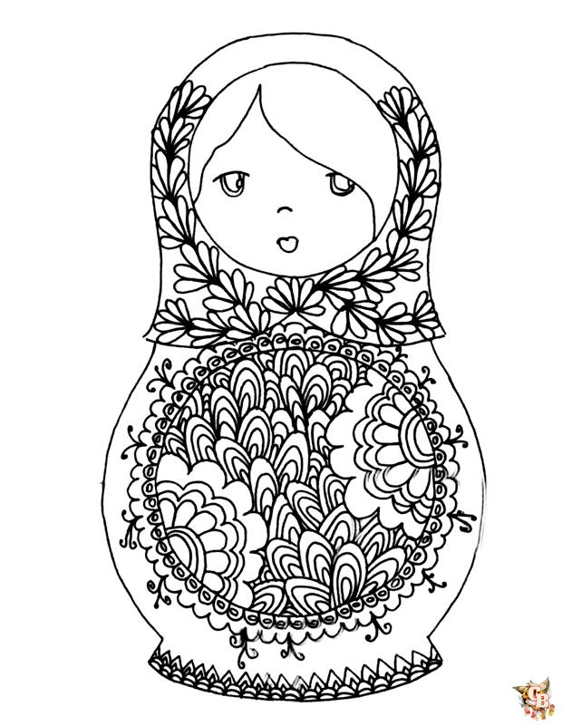 Coloriage Poupee Russe Matryoshka