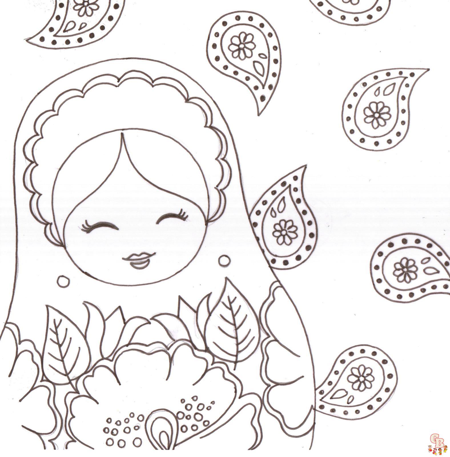 Coloriage Poupee Russe Matryoshka