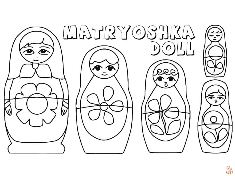 Coloriage Poupee Russe Matryoshka