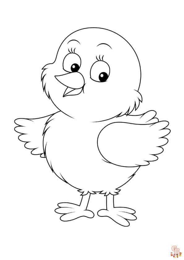 Coloriage Poussin