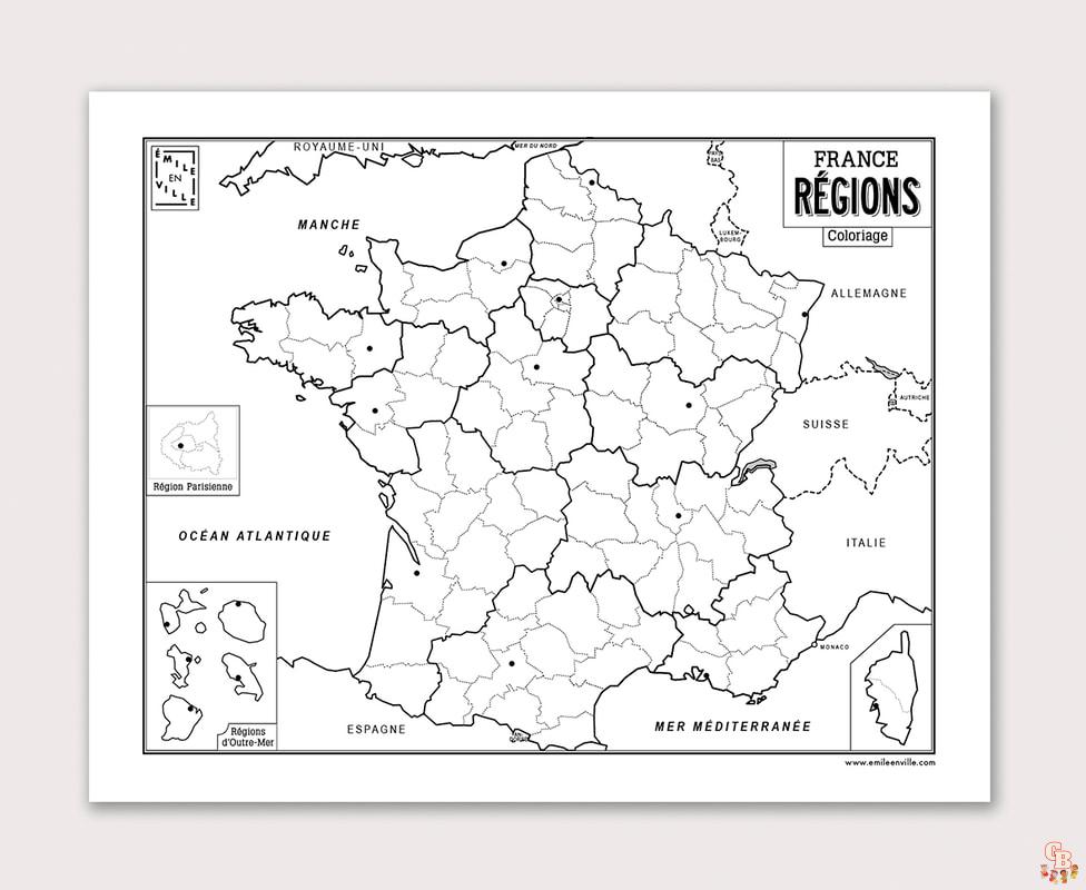 Coloriage Regions de France