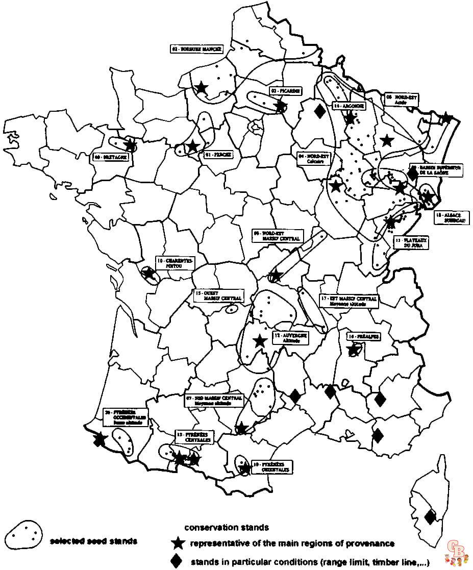 Coloriage Regions de France