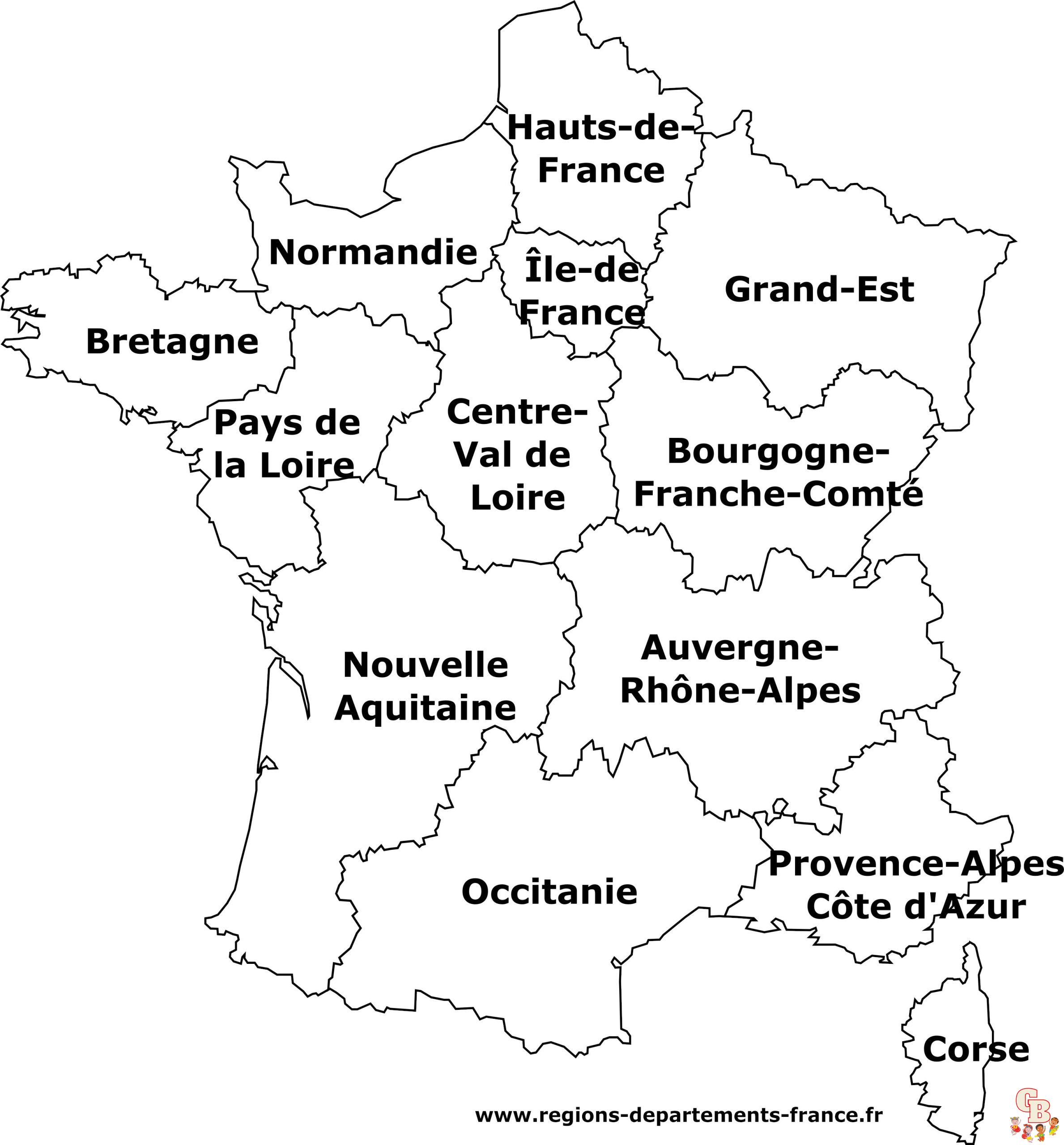 Coloriage Regions de France