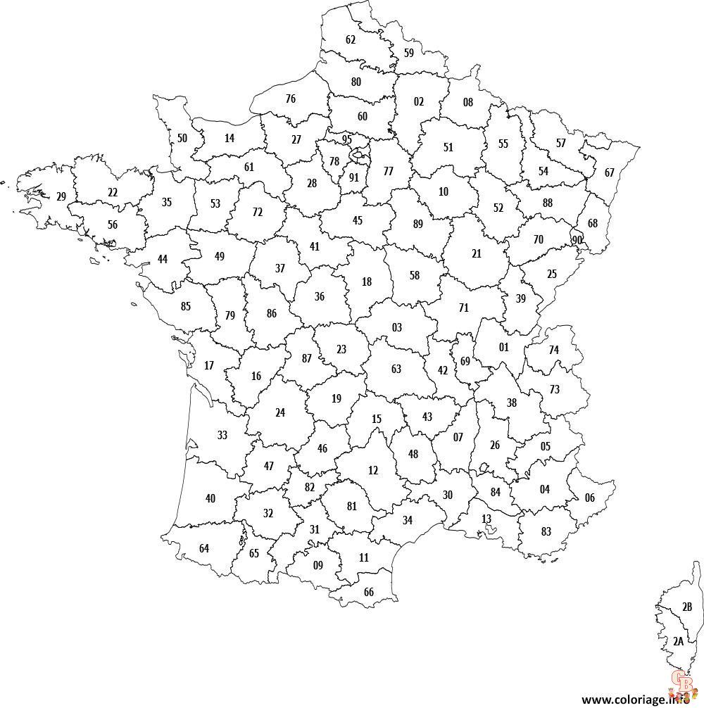 Coloriage Regions de France