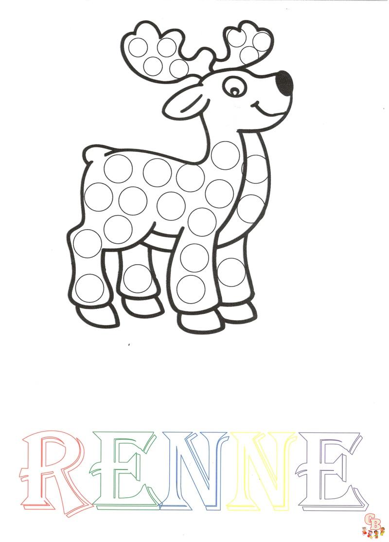 Coloriage Renne De Noel