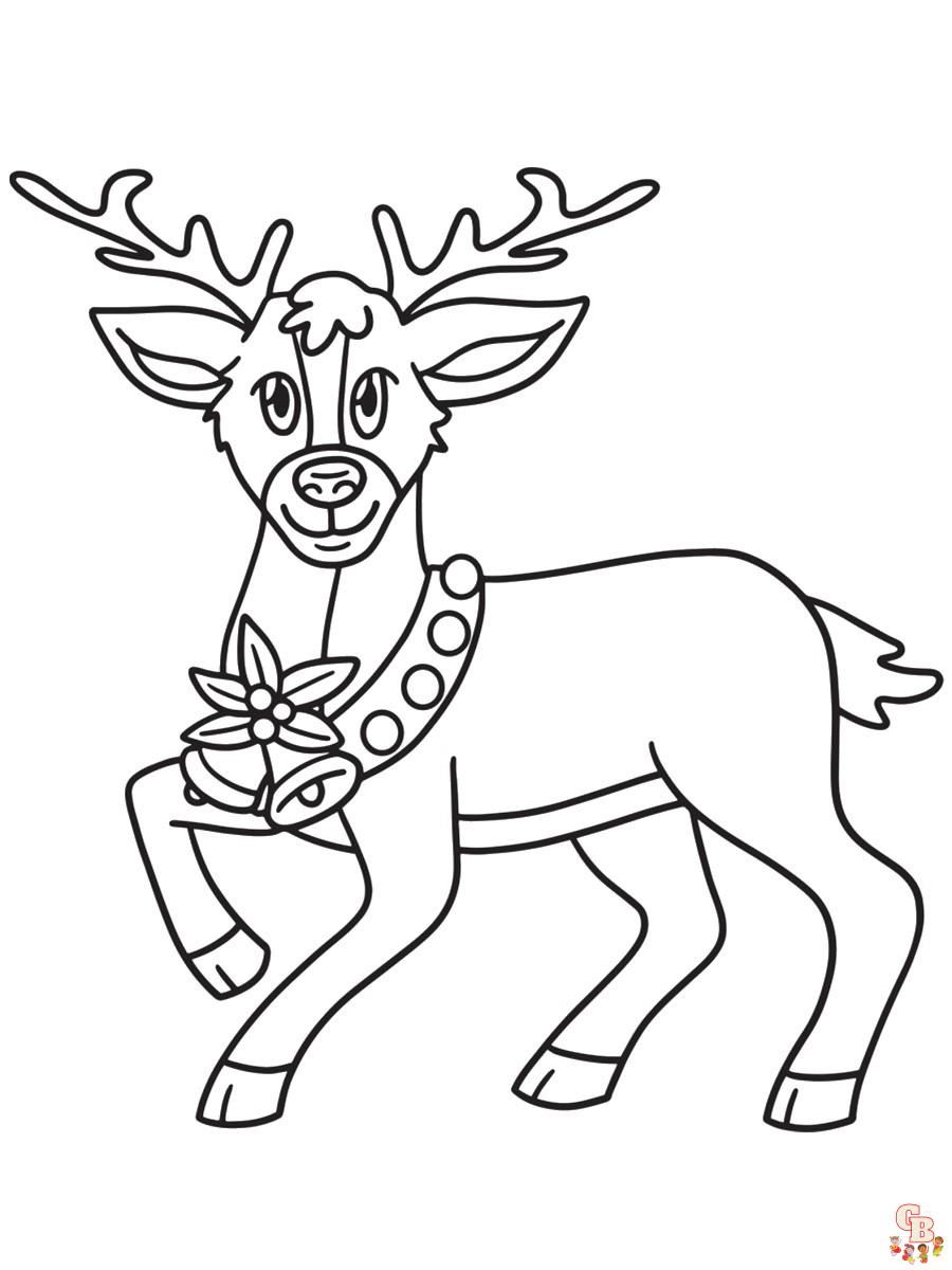 Coloriage Renne De Noel