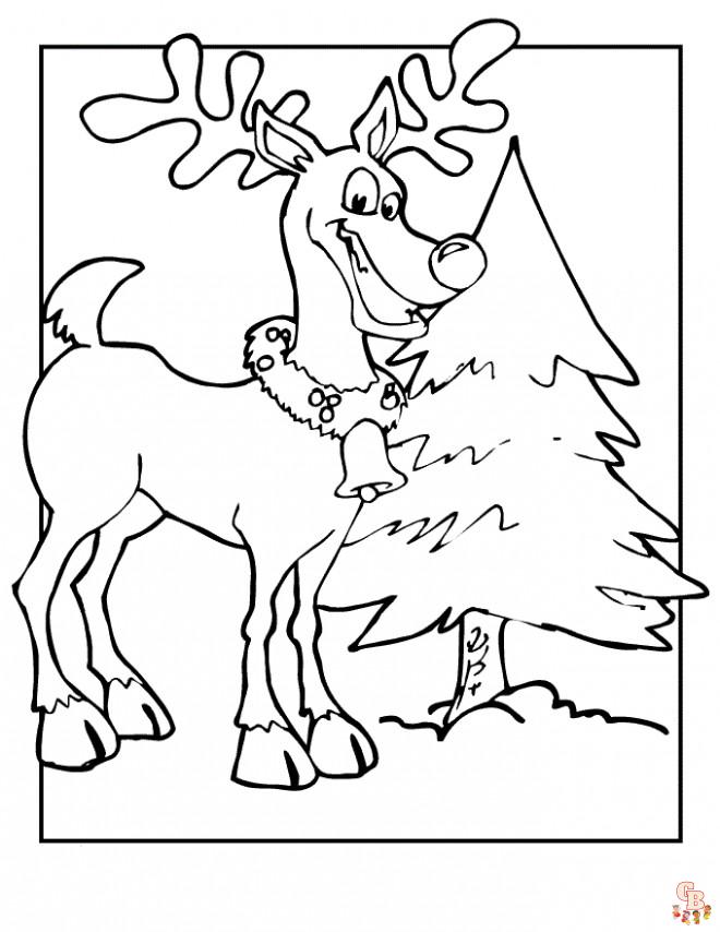 Coloriage Renne De Noel