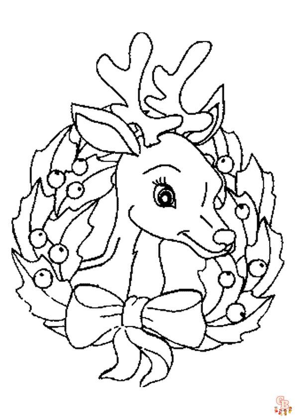 Coloriage Renne De Noel