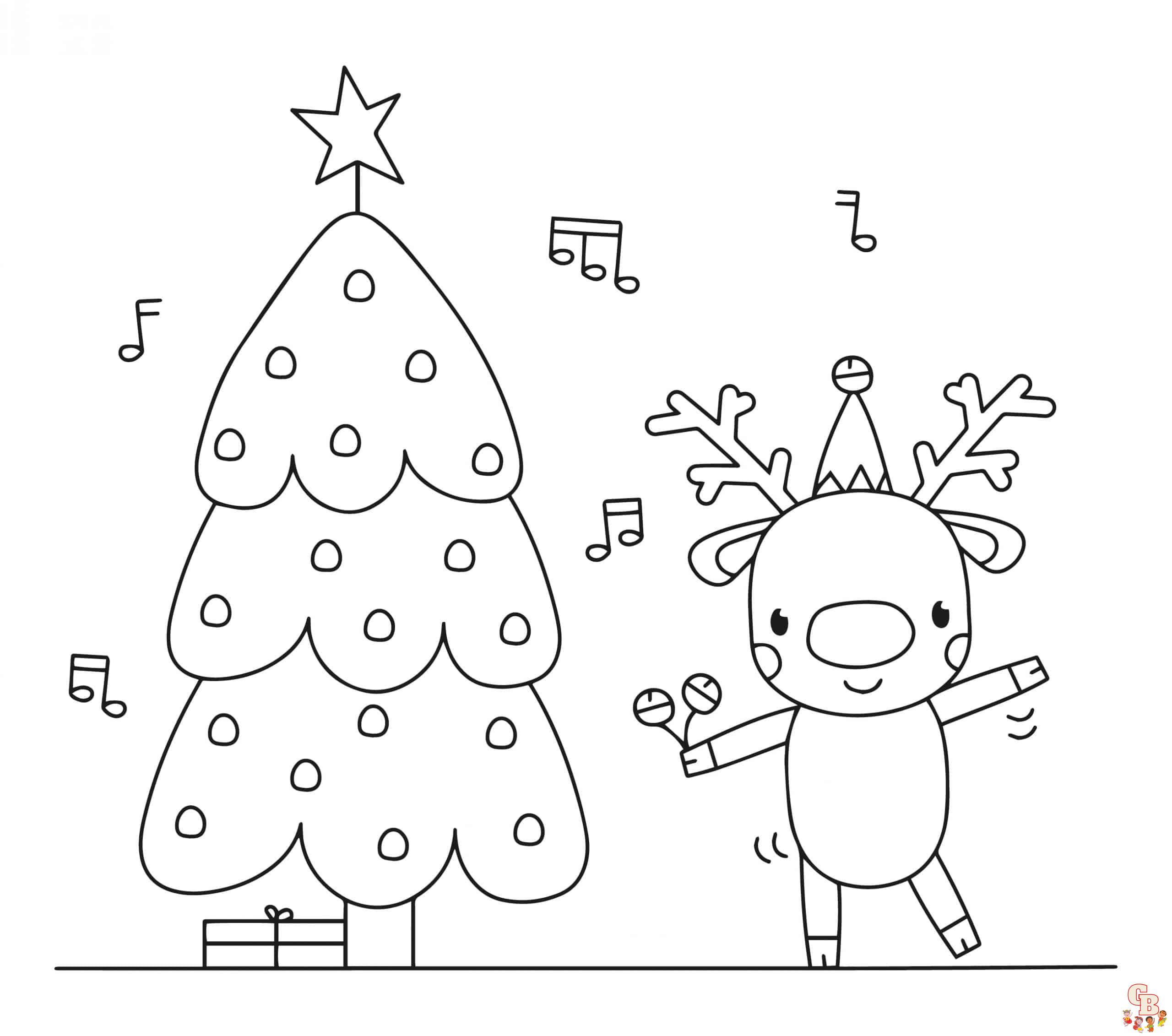 Coloriage Renne De Noel