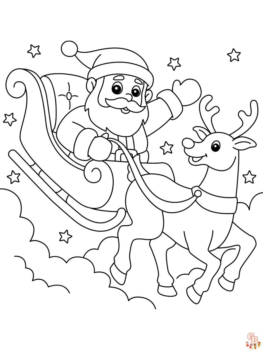 Coloriage Renne De Noel