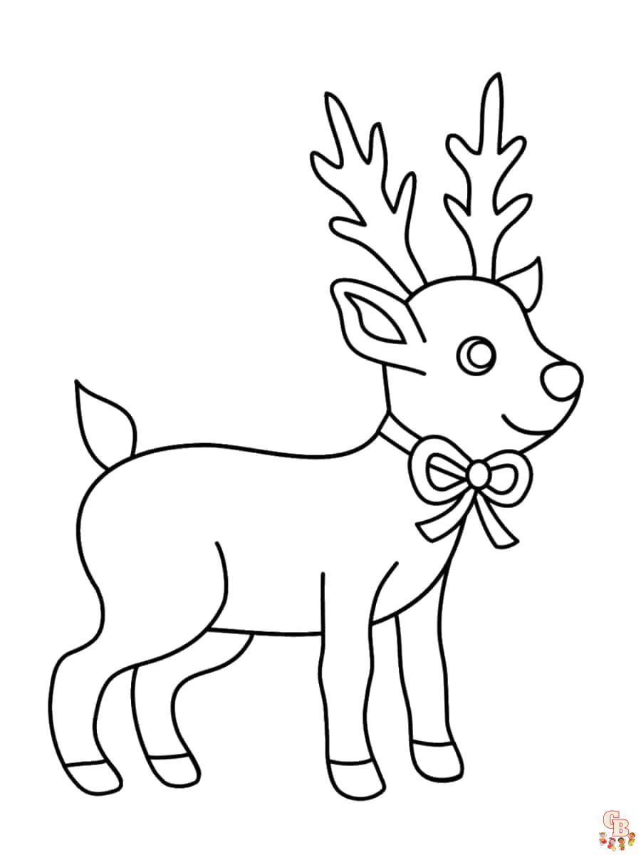 Coloriage Renne De Noel