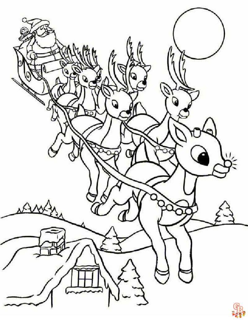 Coloriage Renne De Noel