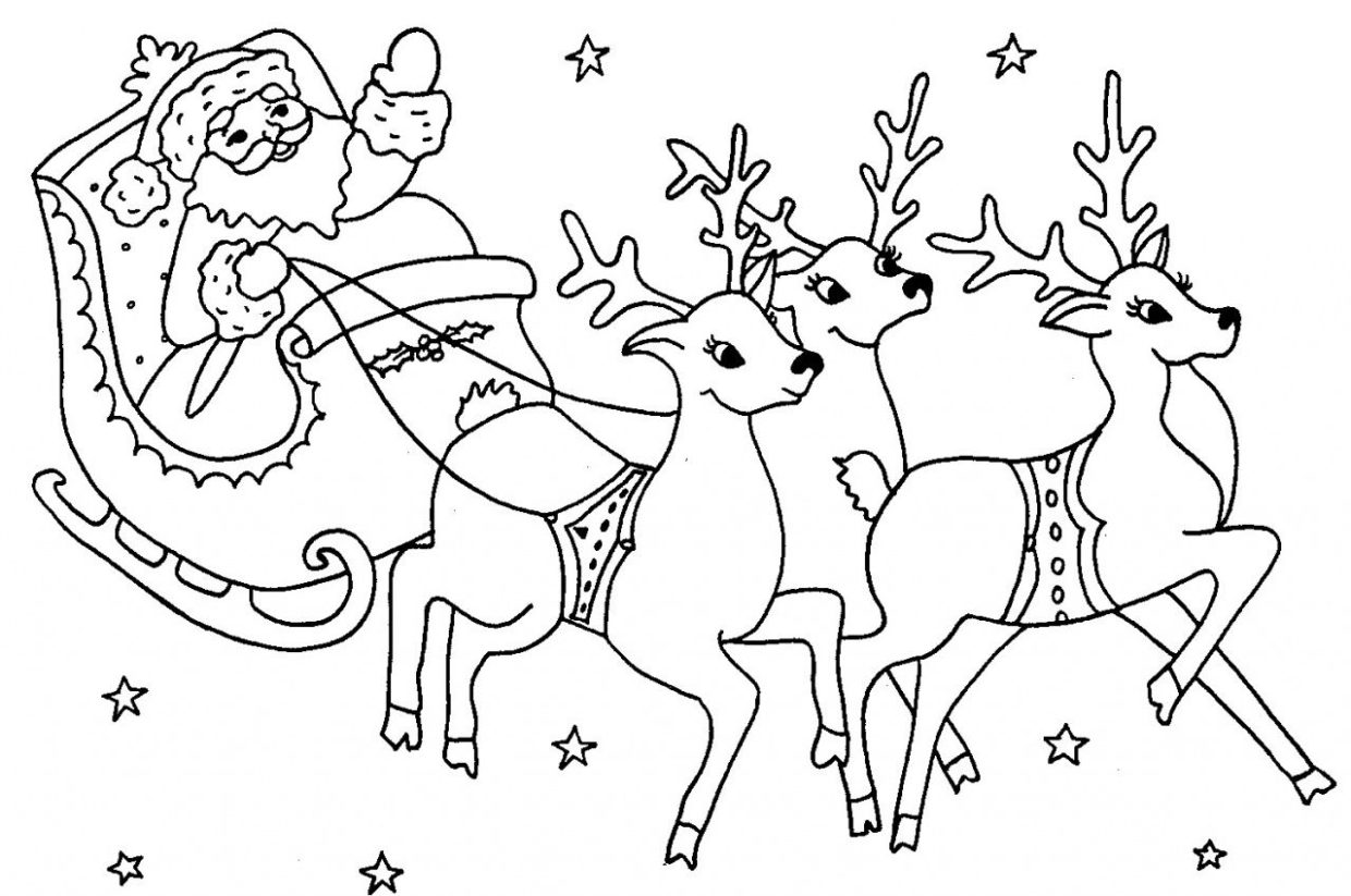 Coloriage Renne De Noel