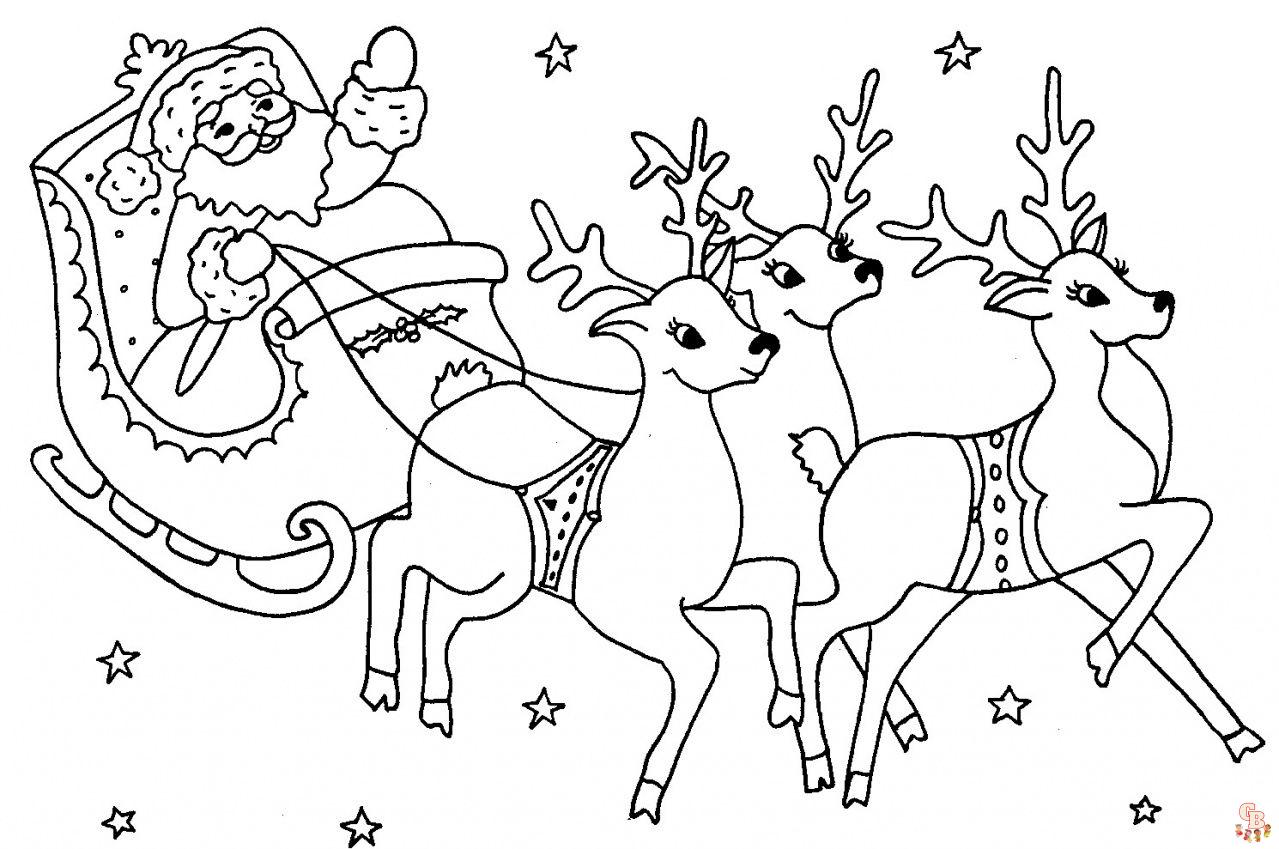 Coloriage Renne De Noel