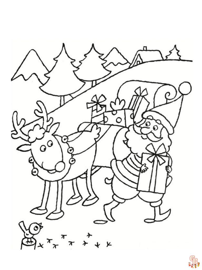 Coloriage Renne De Noel