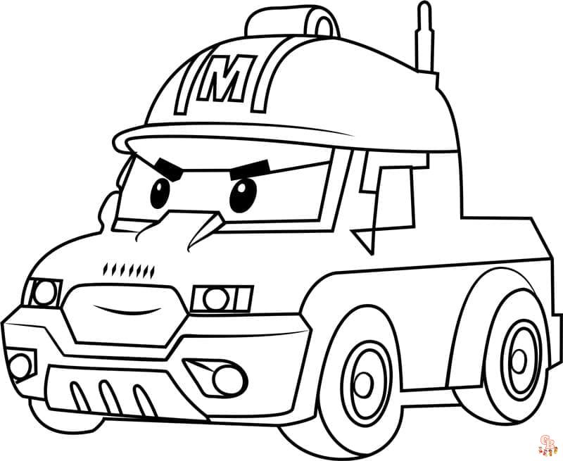 Coloriage Robocar Poli