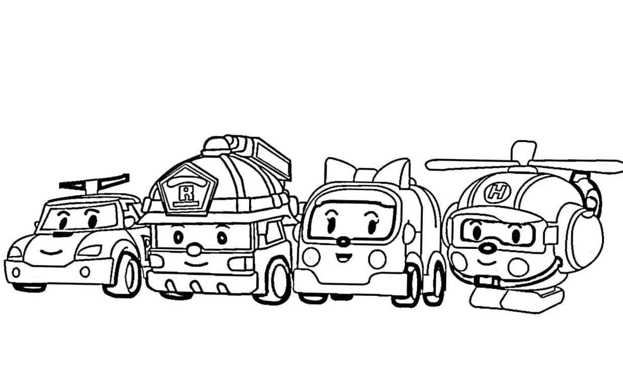 Coloriage Robocar Poli