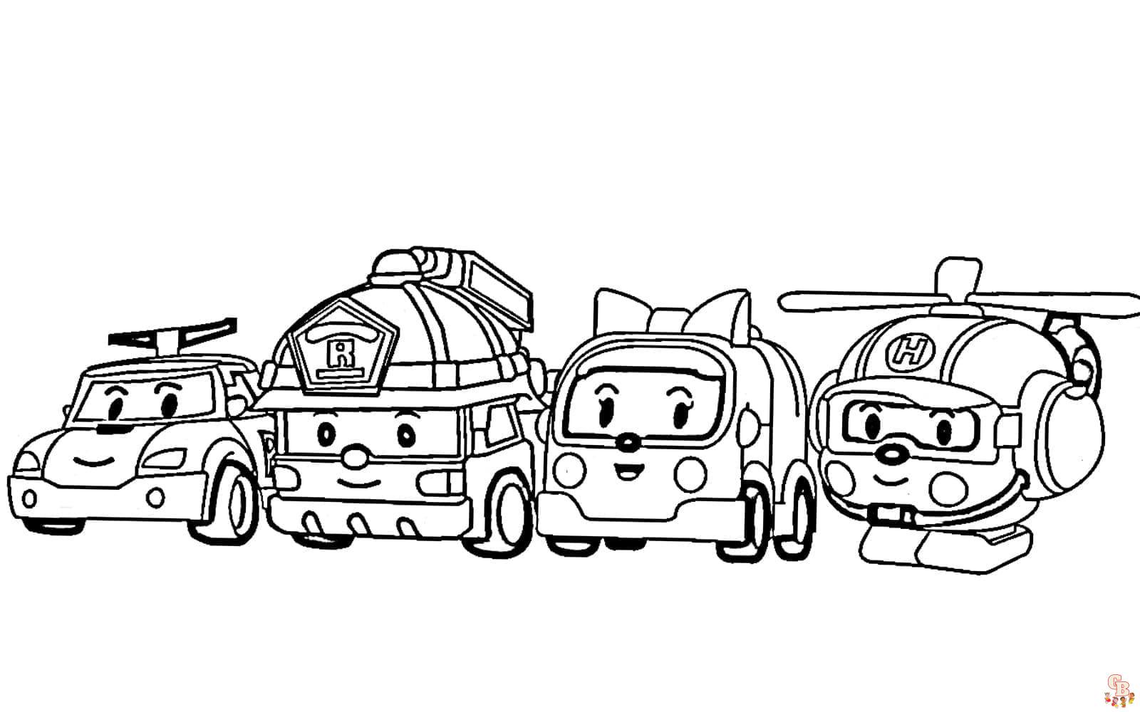 Coloriage Robocar Poli