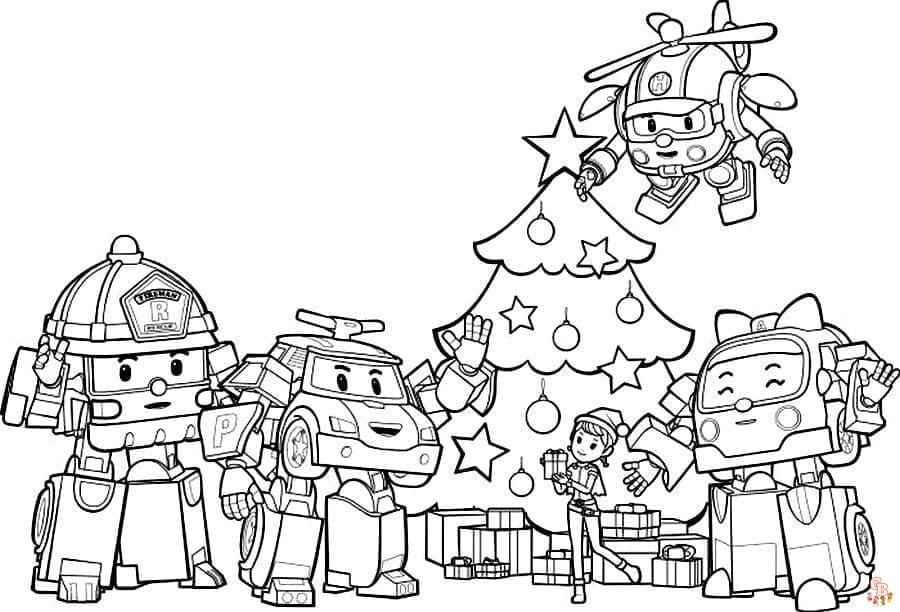 Coloriage Robocar Poli