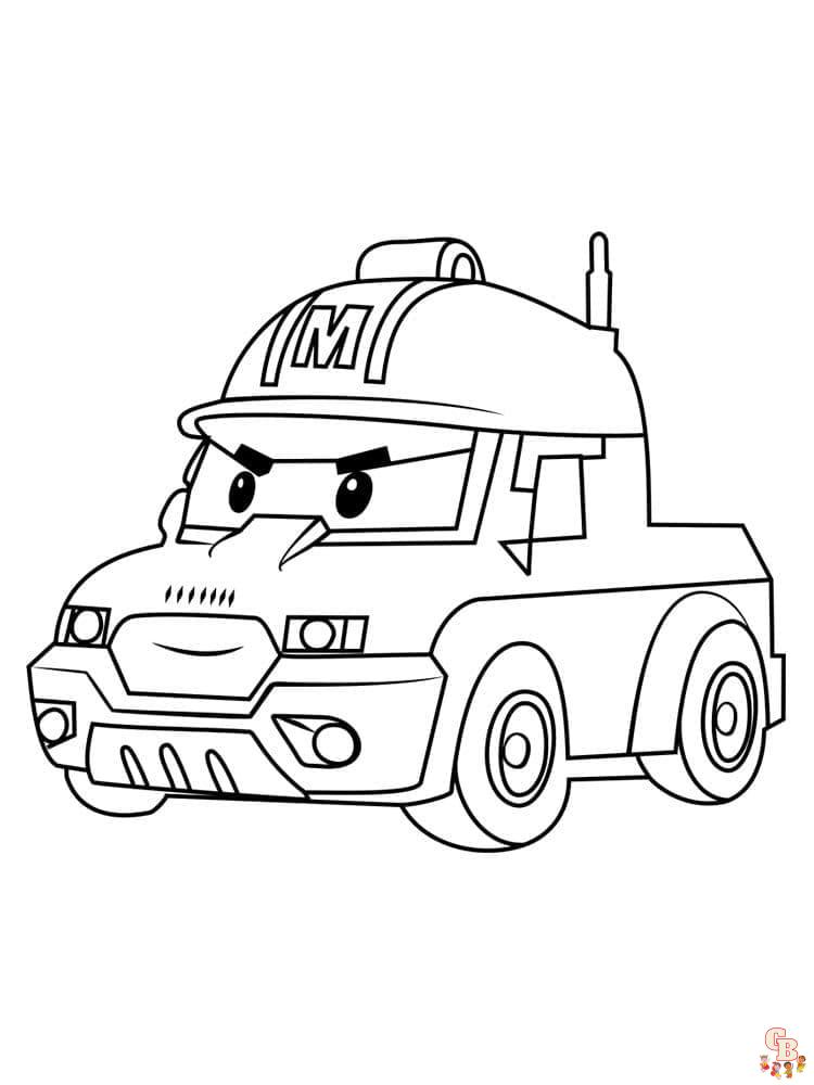 Coloriage Robocar Poli