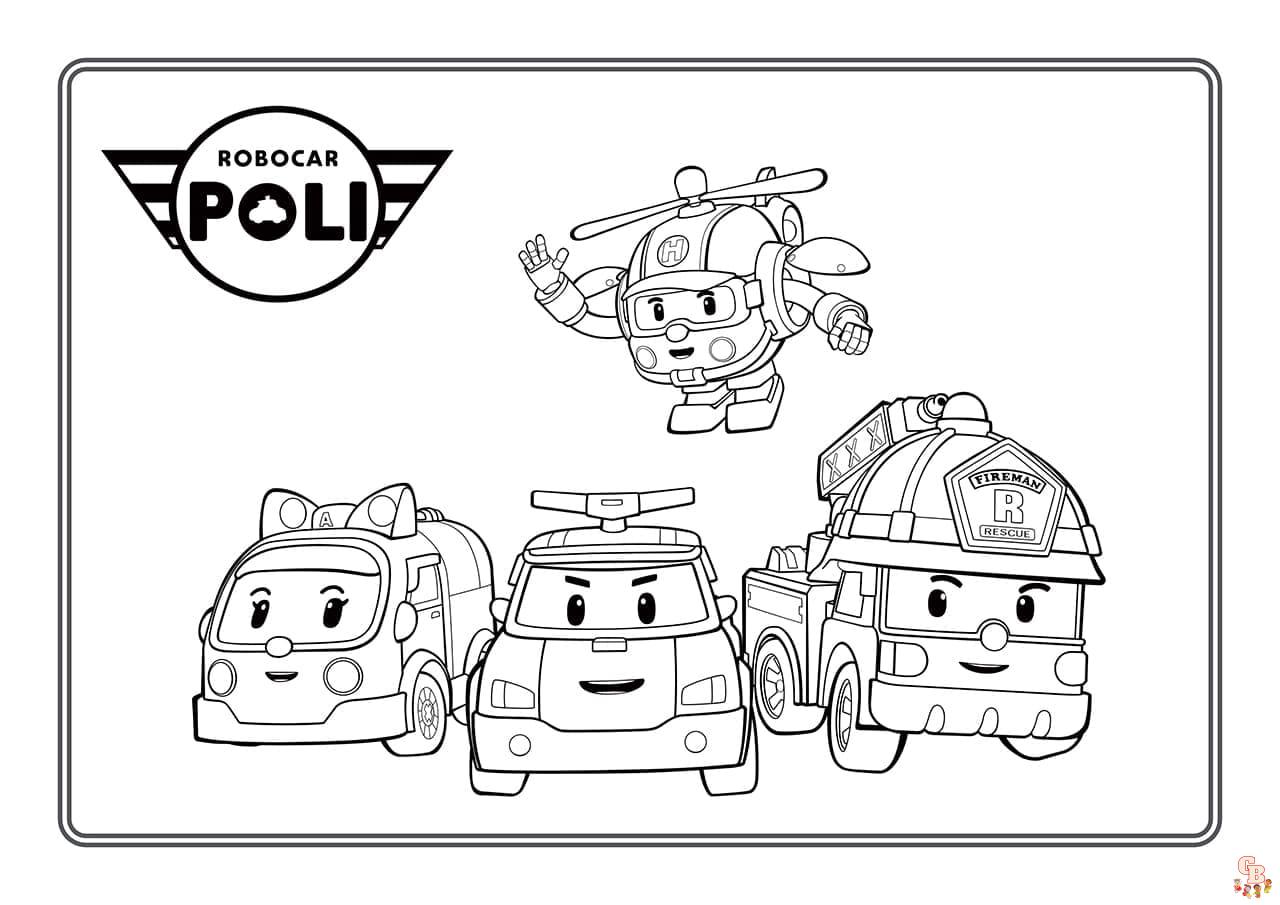 Coloriage Robocar Poli