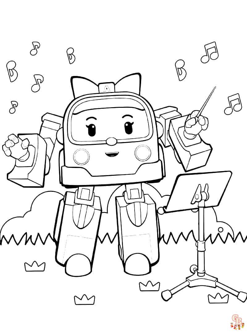 Coloriage Robocar Poli