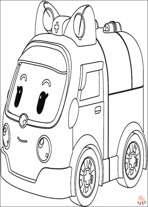 Coloriage Robocar Poli