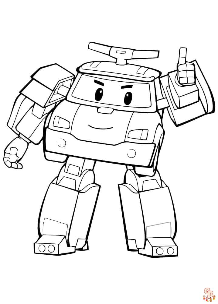 Coloriage Robocar Poli