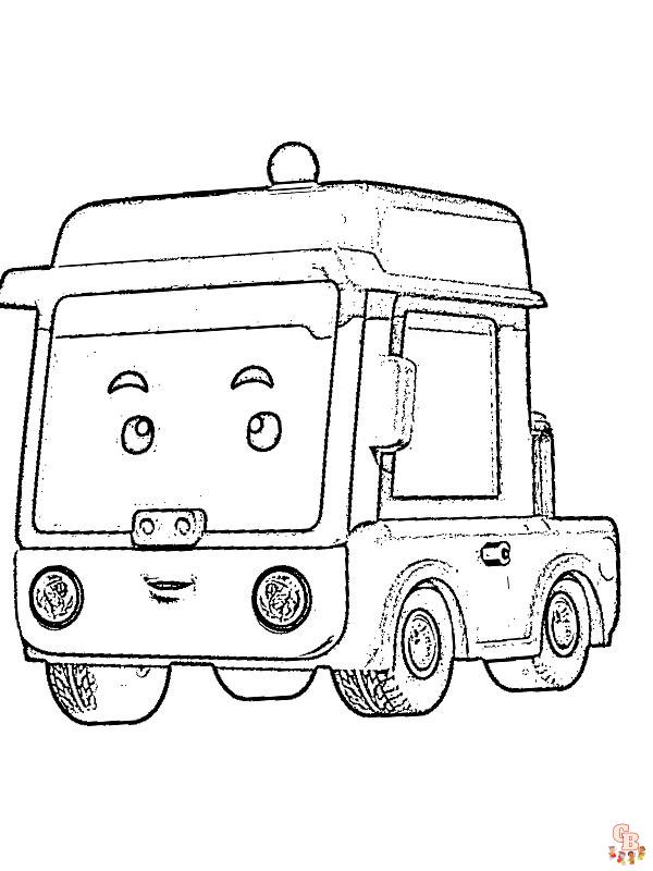 Coloriage Robocar Poli