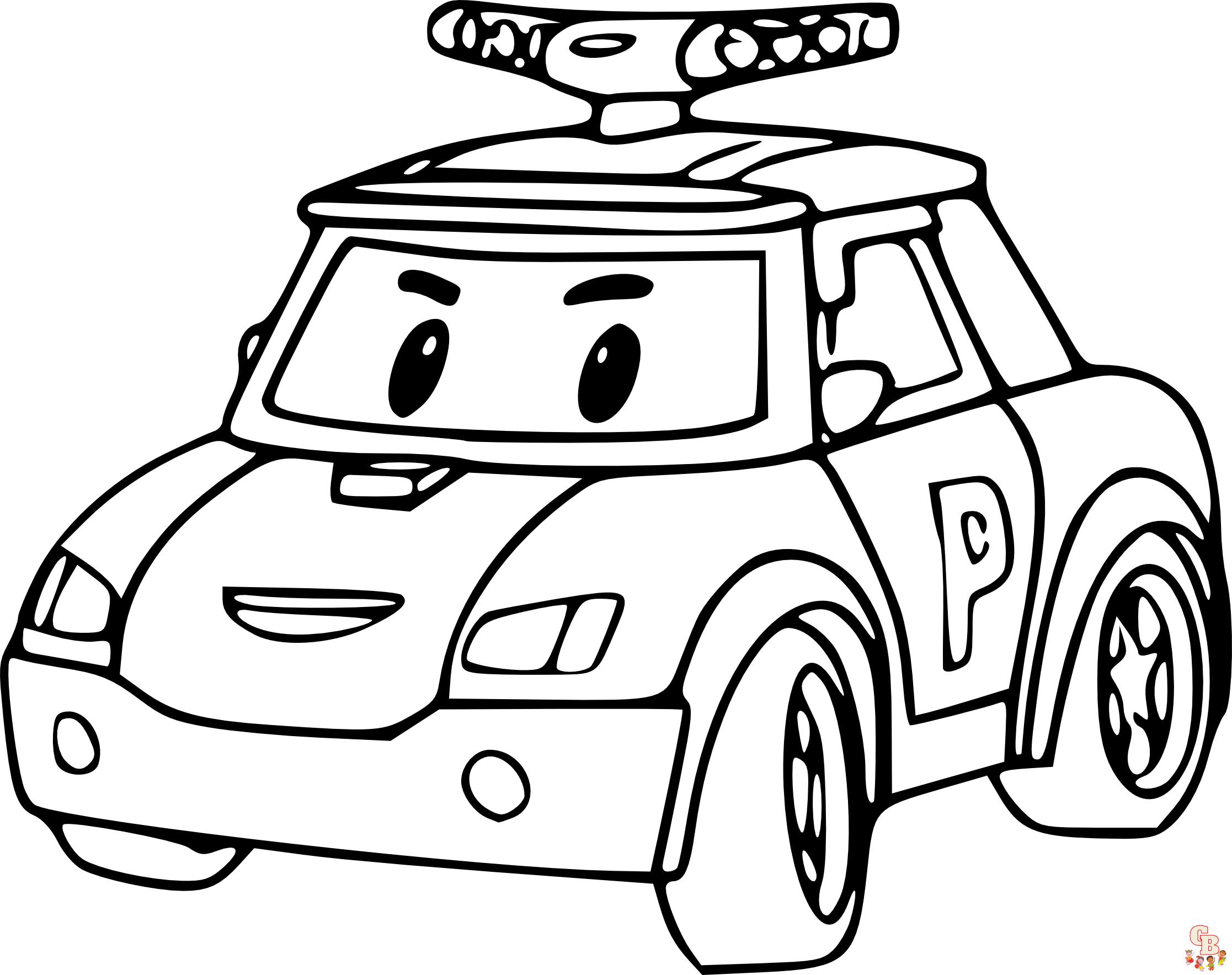 Coloriage Robocar Poli