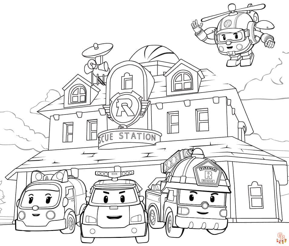 Coloriage Robocar Poli