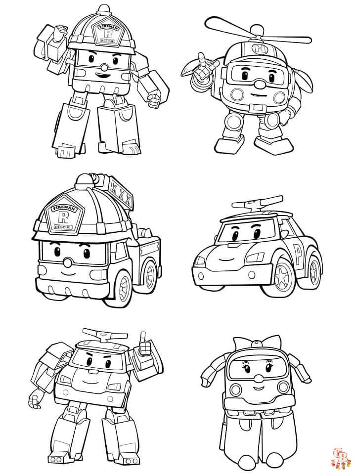 Coloriage Robocar Poli