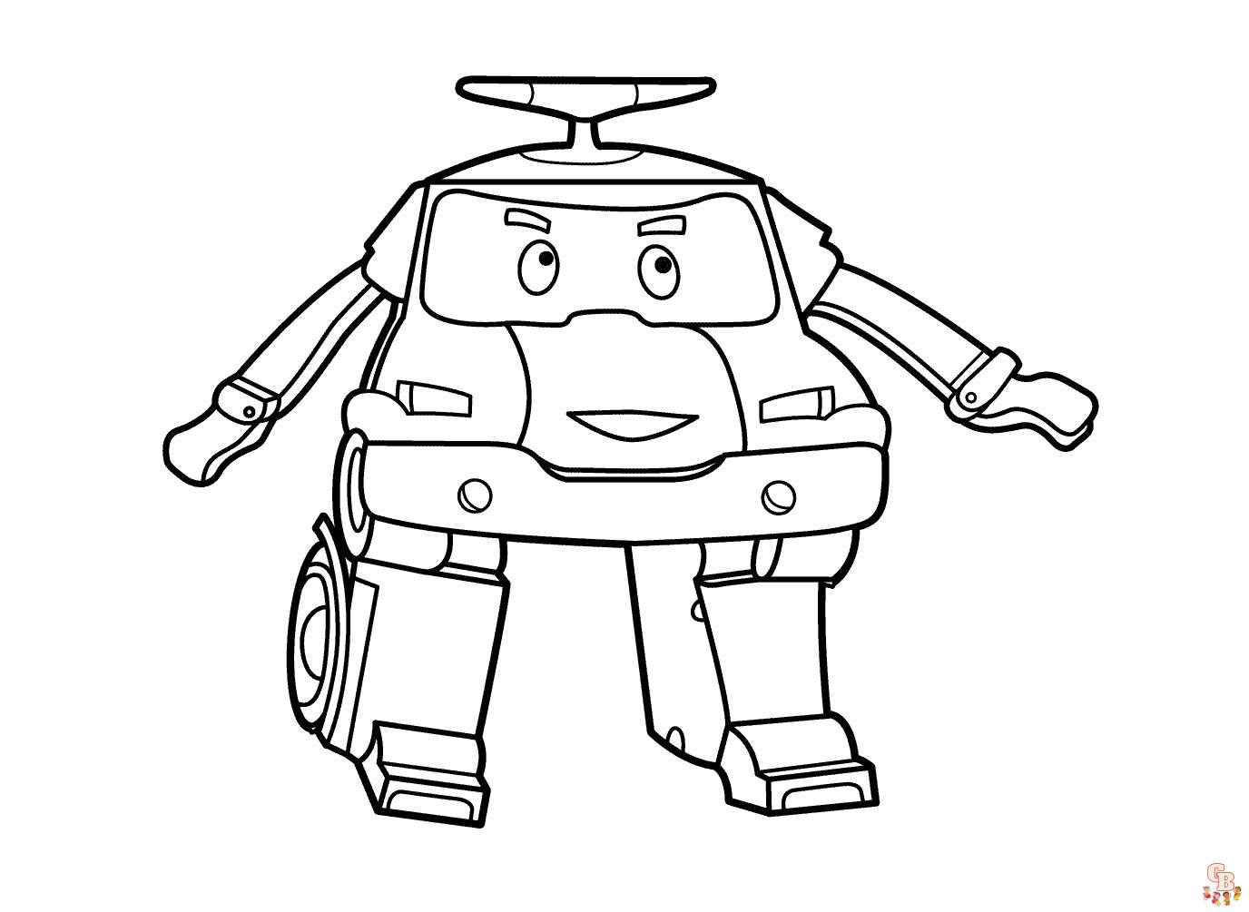 Coloriage Robocar Poli