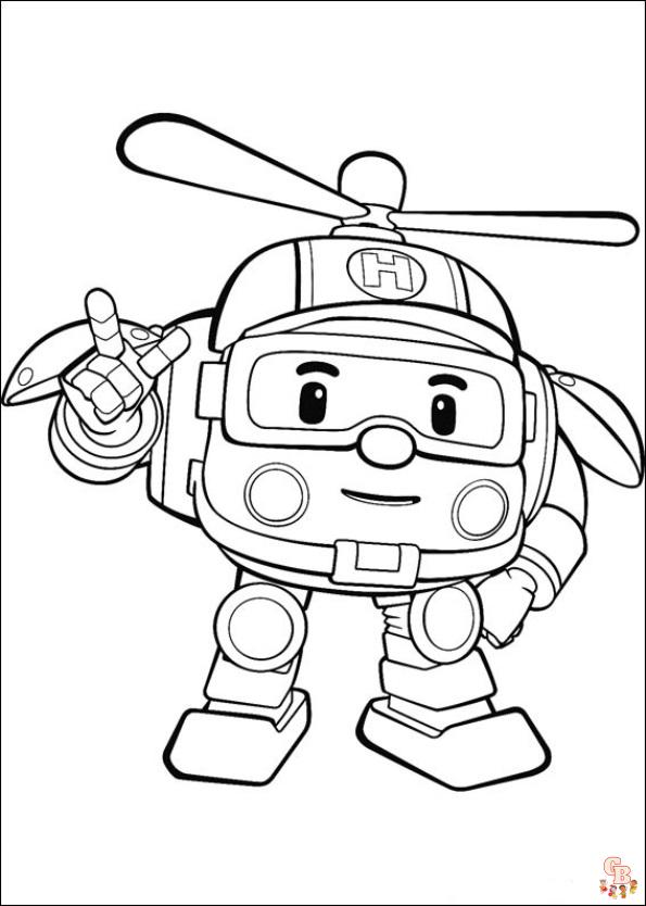 Coloriage Robocar Poli